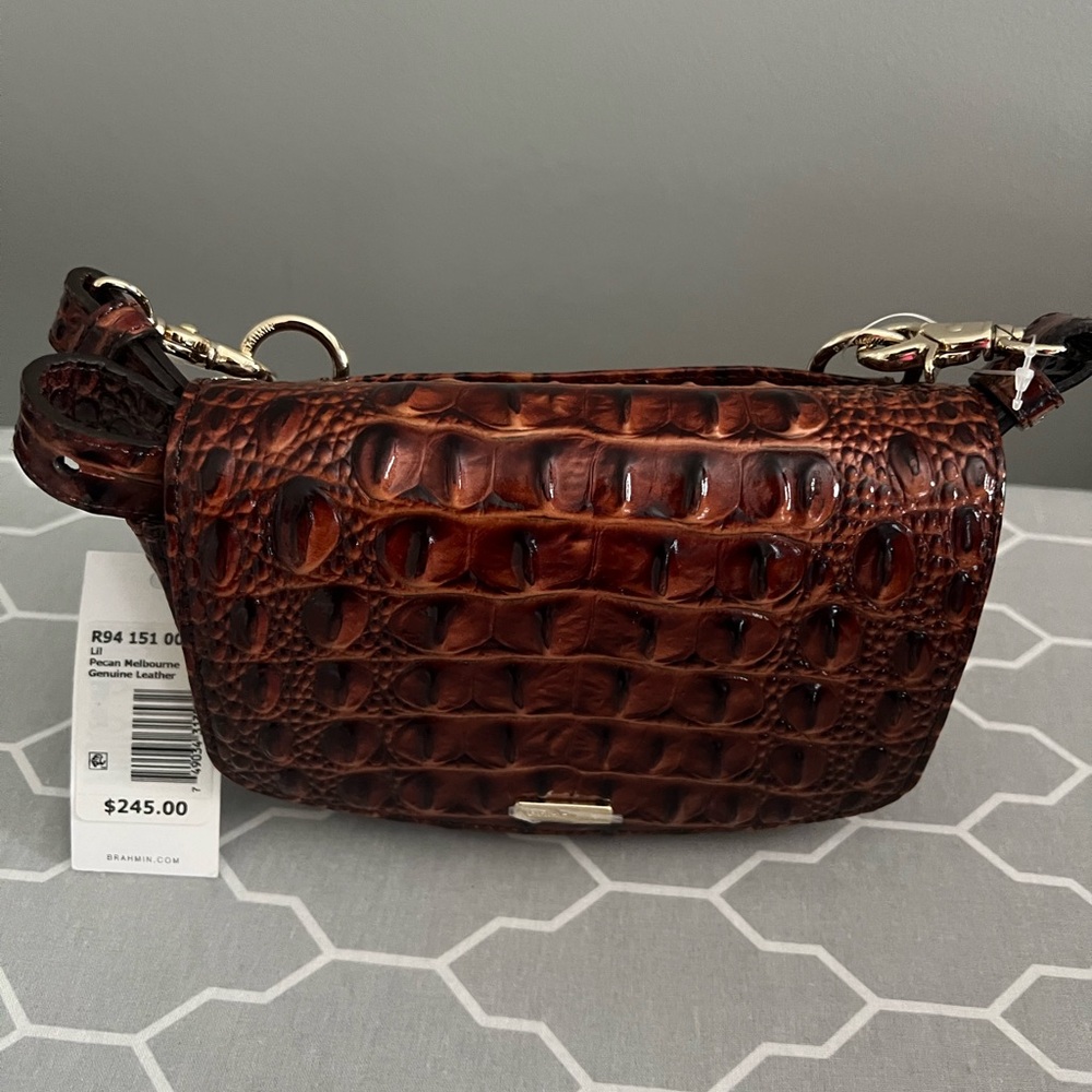 Brahmin Lil Pecan Convertible Melbourne Crossbody